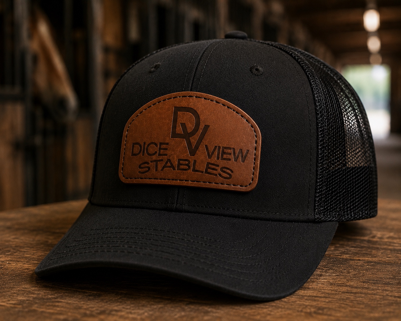 Black Dice View Stables hat